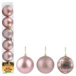 Bola Tb Cristal 6Cm 6Pcs Rose
