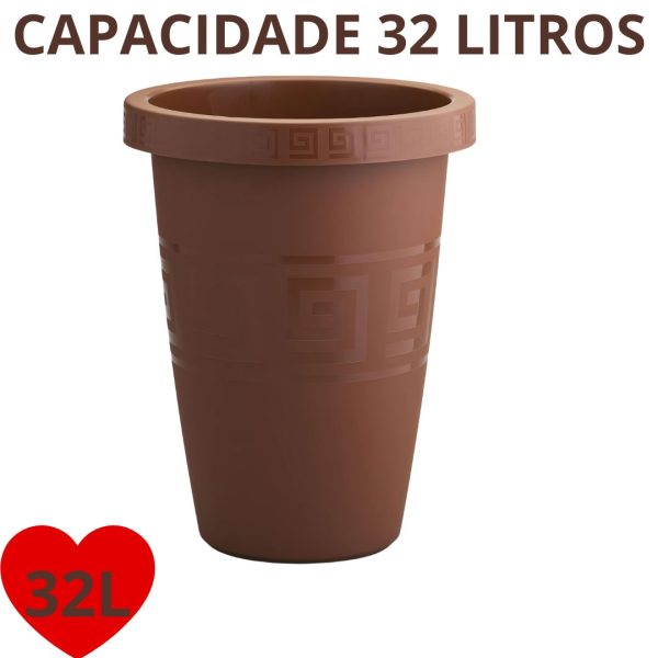 Vaso Grego Redondo 32 Litros - Terracota