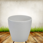 Vaso Rattan Branco Mini 1,8Litros - Imagem 2