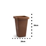 Vaso Grego Quadrado 13 Litros - Terracota - Imagem 4