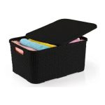 Mini Caixa Rattan 7 L - Preta - Imagem 2