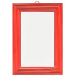 Espelho Com Moldura Laranja De Plastico Tradicional - 23cm,25cm - Imagem 5