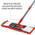Mop Flat Chenile Tam Unico Vermelho/ Cinza Escuro - Imagem 2