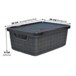 Organizador Jutta com Tampa Preto – 6 Litros - Imagem 2