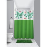 Cortina De Box Vinil Com Visor Retangular Estampad