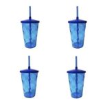 Copo Twister 400ml Com Tampa E Canudo Azul - Imagem 2