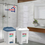 Lixeira Quadrada De Plastico Com Pedal E Tampa - 15 Litros