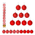 BOLA TB ESCRITA 5CM C/9PCS VERMELHA