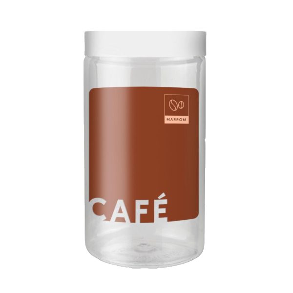 POTE CAFE 1,8 L  TRANSP. C/ MARROM