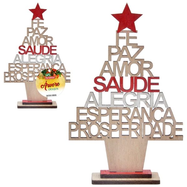 Madeira Arvore Desejos 18Cm