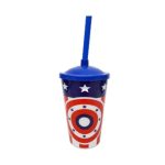 Copo Fest 400 Ml C/ Tampa E Canudo - America