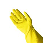 Luva Plástica Multiuso Amarela – Tamanhos M (8 cm), G (9 cm) e GG (10 cm) - Imagem 3