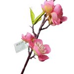 Galho Flor de Cerejeira 60cm - 11 Flores, Folhagem, Rosa Claro e Rosa - Imagem 3