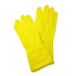 Luva Plástica Multiuso Amarela – Tamanhos M (8 cm), G (9 cm) e GG (10 cm)