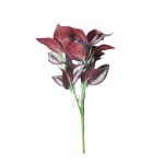 Buquê de Folhagem Lambari Verde e Roxo 30cm – 7 Galhos, 39 Folhas - Imagem 2