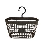 Cesto para Prendedores de Roupa com Alça Giratória Preto - Imagem 2