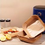 Forma de Papel Quadrada para Air Fryer - 50 Unidades (16 cm)