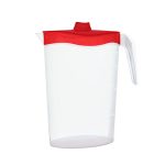 Jarra Oval Transparente com Tampa Branca e Vermelha 1,8L - Keita - Imagem 4