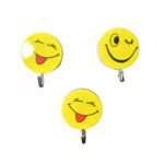 Kit com 3 Ganchos Adesivos Decorativos Formato Carinha - Art House - Imagem 3