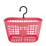 Cesto para Prendedores de Roupa com Alça Giratória Preto