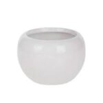 Vaso Decorativa Branca em Cerâmica Grillo Home Decor