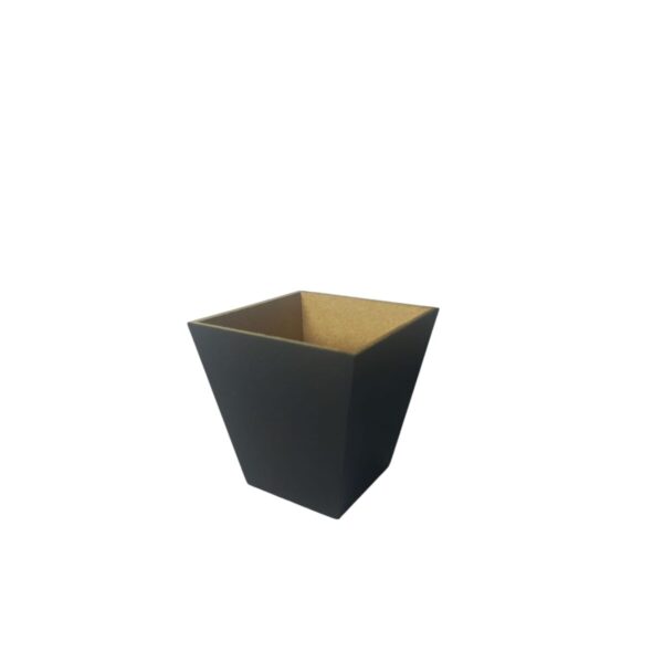 Vaso Decorativo em MDF Marrom 7,5x7,5x8 cm