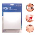 Espelho Quadrado 8,5x8,5 cm com Ventosas  Art Beauty - Imagem 2