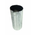 Vaso Espelhado Redondo de Vidro 21x10cm