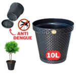 Vaso Redondo Rattan 10L Anti-Dengue ArqPlast