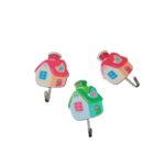 Kit com 3 Ganchos Adesivos em Formato de Casinha - Imagem 2