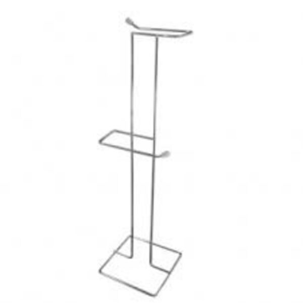 Suporte de Papel Higiênico de Chão Duplo Cromado