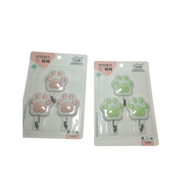 Kit 3 Ganchos Adesivos Patinhas