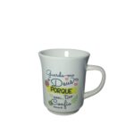 Caneca de Porcelana 220 ml com Versículo Bíblico  HR Porcelanas - Imagem 2