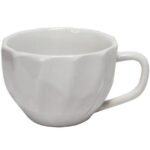 Xícara de Porcelana Premium 200ml - Design Prisma Branco - Imagem 2