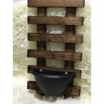 Grade de madeira 46x20cm com Vaso Meia Lua - Imagem 2