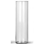 Vaso Cilíndrico de Vidro Transparente  30 × 11 cm