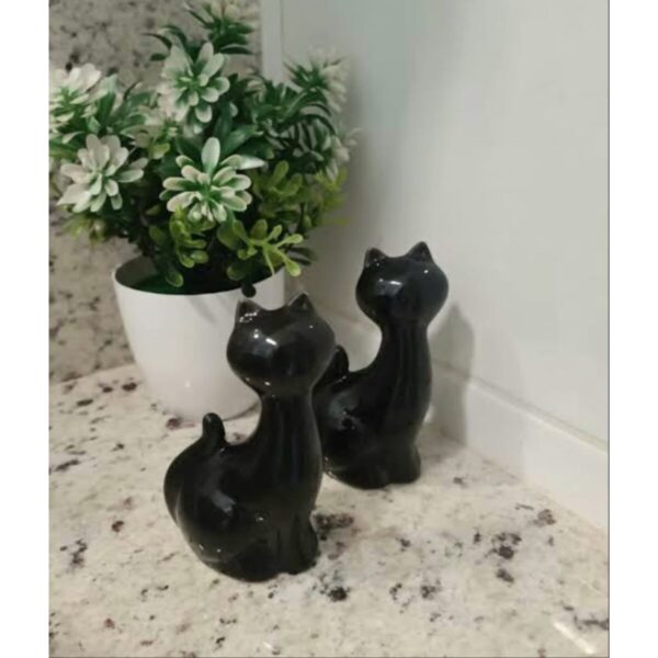 Enfeite Decorativo Gato Cerâmica 6 cm