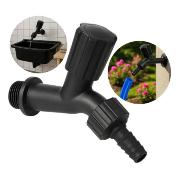 Torneira Plástica Preta 1/2