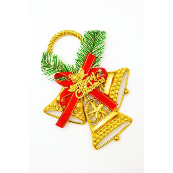 Guirlanda Decorativa de Natal com Sino Dourado, Com Anjo e Laço