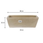 Jardineira de Polietileno 15x19x40cm – Vaso Retangular Resistente para Plantas e Hortas - Imagem 3