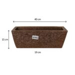 Jardineira de Polietileno 15x19x40cm – Vaso Retangular Resistente para Plantas e Hortas - Imagem 5