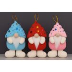 Enfeite Natalino De Papai Noel com Barba e Chapéu Estrelado