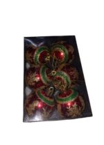 Bolas de Natal com Detalhes de Flocos de Neve – Kit com 6 Unidades - Imagem 2