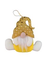 Enfeite Natalino Papai Noel com Gorro Brilante16 cm – Decoração de Natal Charmosa - Imagem 2