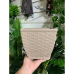 Vaso Cachepô Quadrado Rattan 2,1 L - Imagem 3