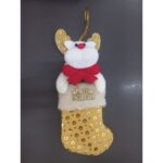 Enfeite Natalino Bota com Boneco de Natal ou Rena 21cm – Decoração de Natal Charmosa e Festiva - Imagem 2