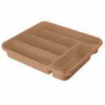 Porta Talheres Para Gaveta De Plastico Com Tampa 5 Divisórias - Imagem 5