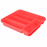 Porta Talheres Para Gaveta De Plastico Com Tampa 5 Divisórias - Imagem 4