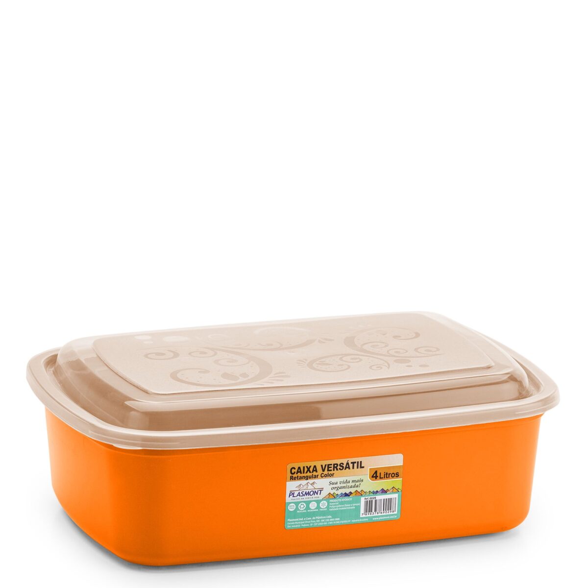 Caixa Versatil Retangular c/ Tampa 4 L - Imagem 3