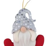 Enfeite Natalino Papai Noel com Gorro Brilante16 cm – Decoração de Natal Charmosa